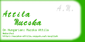 attila mucska business card